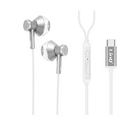 Auricolari con Filo USB tipo C Suono di QualitÃ Tasto Multifunzione LinQ Argento