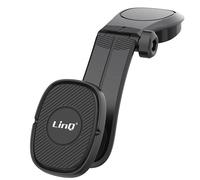 LinQ, Supporto Auto Magnetico 360° con Piastra Metallica per Cruscotto, Nero