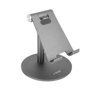 LinQ, Supporto Scrivania Tablet Smartphone Base Stabile Cerniera HD3286, Grigio