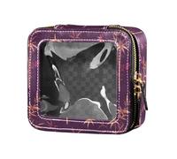linqin Art Trees, mini trousse trasparente per cosmetici, da viaggio, per smalti, per viaggi, alberi artistici, taglia unica, Alberi d'arte, 1 size