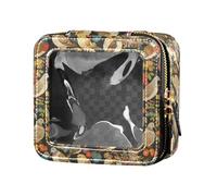 linqin Beauty case colorato con colomba e uccellini, trasparente, organizer da viaggio, con colomba colorata, 1 taglia, Colomba colorata, 1 size