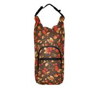 linqin Beauty Raspberries Dark Crossbody Water Bottle Holder Versatile Zaino con coulisse con portabottiglie Attrezzatura Escursionismo Bottiglie d'acqua Zaino adatto per bottiglie da 20/24/32/4 oz