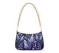 linqin Borsa a tracolla con catena per donna con grande capacità | Cristalli magici da strega vintage, consistenza morbida e liscia, linee lisce minimaliste, feste