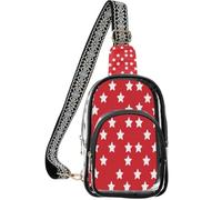 linqin Borsa a tracolla trasparente da donna con tasche multiple | Hardware della chiusura lampo del metallo, Soddisfare le regole di sicurezza, Cerniere metalliche lisce
