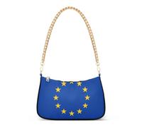 linqin Borsa da donna con tasche interne multiple | Bandiera dell'Europa, tessuto in poliestere, design semplice alla moda, viaggio per ragazze