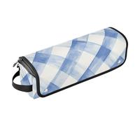 linqin Borsa da viaggio per strumenti per capelli blu pallido con tappetino resistente al calore Organizzatore per piastre per capelli di grande capacità per ferro arricciacapelli piastra