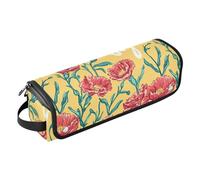 linqin Borsa da viaggio retrò Dianthus Gold per strumenti per capelli con tappetino in ferro grande custodia da viaggio per strumenti caldi e accessori per la cura dei capelli borsa da viaggio per