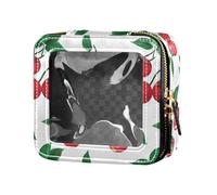 linqin Borsa per trucchi con frutti rossi e frutti di bosco, borsa organizer per smalto per unghie, Frutti a bacca rossa, 1 size