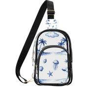 linqin Borsa trasparente per spettatori sportivi con tasche multiple | Imballaggio indipendente Opp, rispettare le regole di sicurezza della sede, cerniere in metallo liscio