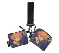 linqin Calm Boy, portamonete da donna, porta carte di credito, organizer per carte di credito, con cinturino da polso, per uomini e donne, 2 pezzi, Ragazzo calmo, 1 size