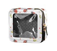 linqin Cartone animato divertente Lady Bugs Cute Makeup Case Bag Clear Borse da viaggio per articoli da toeletta Organizzatore di trucco per viaggiare, Cartone animato Funny Lady Bugs, 1 size