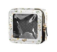 linqin Cartoon Owls Clear Small Makeup Bag Toiletry Bags Mini contenitori di trucco per le donne, Gufi dei cartoni anim, 1 size