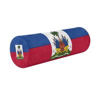 linqin Cuscino cervicale in memory foam con fodera rimovibile e lavabile, forma sagomata per il comfort del letto, bandiera Haiti