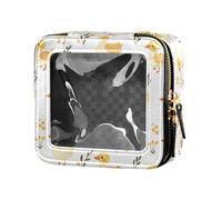 linqin Cute Ducks Borsa per il trucco trasparente per borsa impermeabile da viaggio borsa da toilette borsa organizer per smalto per unghie per volare, Carino anatre, 1 size