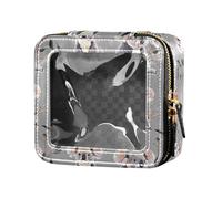 linqin Cute Koala Clear Mini Makeup Bag Toiletry Bag con Zipper Skin Care Bag per Viaggiare, Koala carini, 1 size