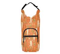 linqin Dreamy Carrots - Portabottiglie termico regolabile per bottiglie d'acqua al salmone leggero, adatto a bottiglie da 60/61/91/1,134 ml, Carote da sogno salmone chiaro, 1 size, Claasico