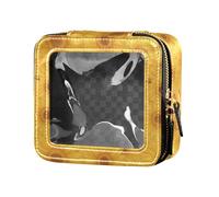 linqin Dreamy Girasoli Trasparente Mini Trousse Trucco Trousse Cosmetici Organizzatore Caso per Volare Dreamy Girasoli, 1 Misura, Girasoli da sogno, 1 size