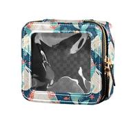 linqin Fairy-tale Sirene Trasparente Piccola Borsa Trucco per Borsetta Borsa da toilette con Cerniera Portatile Make Up Organizer per Volare