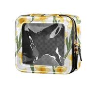 linqin Graziosi narcisi gialli trasparenti organizer per trucco borsa da viaggio per articoli da toeletta mini contenitori per trucco per volare, Graziosi narcisi gialli, 1 size