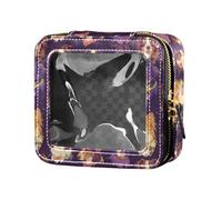 linqin Graziosi sacchetti trasparenti per il trucco con cani da pastore, borse da viaggio per articoli da toeletta in pelle borsa per cosmetici da viaggio, con simpatici cani da pastore, 1 taglia