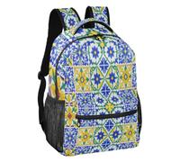 linqin Mexican Tile Art - Borsa per libri multi tasca, misura S, Arte delle piastrelle messicane, Small, Zaino