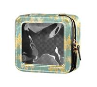 linqin Mini trousse da viaggio trasparente con fiori gialli chiari, da viaggio, Fiori Giallo Chiaro, 1 size