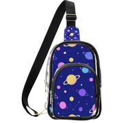 linqin Piccola borsa trasparente per pendolari quotidiani con tasche | Imballaggio indipendente Opp, rispettare le regole di sicurezza della sede, leggero portatile, costellazione dei pianeti