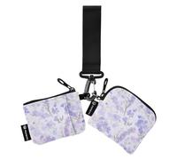linqin Sacchetti portamonete da donna, colore viola chiaro, porta carte d'identità staccabili, con cinturino da polso, per lavoro, viaggi, confezione da 2, Lavanda viola chiaro, 1 size