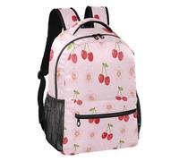 linqin Sweet Cherry Blossom Dot Multi Pocket Casual Zaino S, Dolce Fiore Di Cili, Medium, Zaino