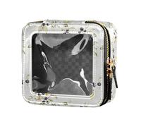 linqin Sweet Saskatoon Berry Fruit Borsa per il trucco trasparente per borsa da toilette con cerniera Borsa per la cura della pelle per viaggiare, Dolce Saskatoon, 1 size