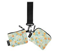 linqin Sweet Yellow Fruits - Porta carte d'identità da donna, con portachiavi, per uomini e donne, 2 pezzi, Dolci Frutti Gialli, 1 size