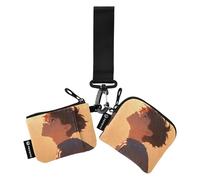 linqin Tranquillo Uomini Donne Cambiamento Portafoglio Custodie Carino Moda Carino Carta di Credito Portafoglio Custodia con Cerniera Tasca per Monete per Uomini Donne 2 Pz, Uomini Tranquilli, 1 size