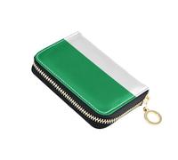 linqin Vector Flag Italia Dimensioni Accurate Ufficiale Palma Mini Card Wallet per il trasporto quotidiano Chiusura con Cerniera in Pelle Morbida