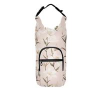 linqin White Lily Blush, piccolo zaino con porta bottiglia d'acqua, elegante custodia isolata per bottiglia d'acqua, supporto per cintura, adatto per bottiglie da 50/61/81/1134 ml, Blush Giglio Bianco