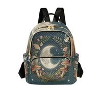 linqin Zaino piccolo con tracolla regolabile, Fungo Cottagecore Scuro, Medium, Zaino alla moda