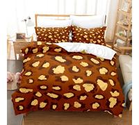 LinQton Set di biancheria da letto con stampa leopardata con animali selvatici africani, alla moda, da donna, con stampa di ghepardi, in microfibra morbida, con 2 federe (stile 6, king size)