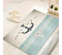 LinQton Zerbino con motivo nautico con motivo classico a righe, antiscivolo, con retro in gomma, per camera da letto, soggiorno, cucina, corridoio (colore: 5, 40 x 60 cm)