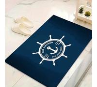 LinQton Zerbino con motivo nautico con motivo classico a righe, antiscivolo, con retro in gomma, per camera da letto, soggiorno, cucina, corridoio (colore: 7,80 x 120 cm)