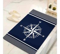 LinQton Zerbino con motivo nautico con motivo classico a righe, antiscivolo, con retro in gomma, per camera da letto, soggiorno, cucina, corridoio (colore: 6, 150 x 240 cm)