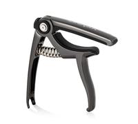 Linrax C4 Capotasto Chitarra, 4 in 1 Capotasto Porta Plettro Estrattore del Perno Taglia Corde, Capo per Chitarra Acustica Elettrica Basso Ukulele Banjo Mandolino, Accessori per Chitarra, Cromo Nero