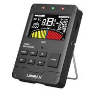 Linrax MT2 - Accordatore metronomo ricaricabile 3 in 1, generatore di toni per chitarra, basso, ukulele, violino, sassofono, tromba, clarinetto, flauto, ritmo vocale, accordatore cromatico per tutti