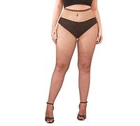 LinRim Calzini da lavoro neri da donna con strass stivali a rete stretch lunghi calzini alti stivali Stage Performance stivali per le donne calze a bordo motivi natalizi motivi natalizi, caffè, XXL