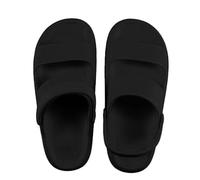 LinRim Ciabatte da bagno unisex, sandali estivi, sandali da spiaggia, per interni ed esterni, antiscivolo, per il bagno, Nero , DD