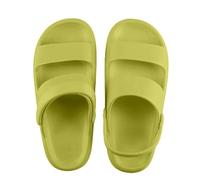 LinRim Ciabatte da bagno unisex, sandali estivi, sandali da spiaggia, per interni ed esterni, antiscivolo, per il bagno, verde, DD