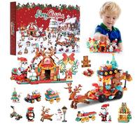 LINROMIA Calendrier de l’Avent 2024, Calendrier de l’Avent Enfant avec 24 Cadeau Noel, Jouets de Noël de blocs de construction pour Kinder, Enfant, Filles et Garçons