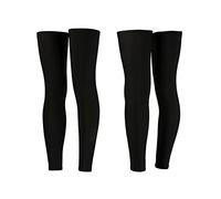Lin's Liliana 2 calze compressive lunghe, calze sostenitive donna uomo, calze calde, scaldamuscoli per sport, calcio, corsa, basket (XL)