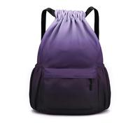 Lins Liliana - Borsa da viaggio per esterni, 48 x 34 x 15 cm, con tracolla, 25 l, con coulisse, impermeabile, Gradiente grigio nero, Sport