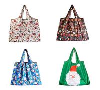 Lin's Liliana Grande borsa pieghevole, 50 x 66 cm, riutilizzabile, leggera, ad asciugatura rapida, antistrappo, per shopping, viaggio (Natale)