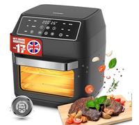 Linsar Friggitrice ad aria 12 litri - Airfryer XXL - Mini forno 10 in 1 - con display digitale a LED - 6 accessori (kebab grill)- 1700 W - nero