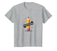 L'insegnamento è Il Mio superpotere: educatore ispiratore, Insegnante Maglietta, Bambini, Grigio Melange, 8 Anni